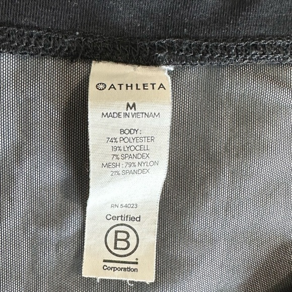 Athleta Women's Black Top Athletic Gym size M 
Oversized l - Picture 13 of 15